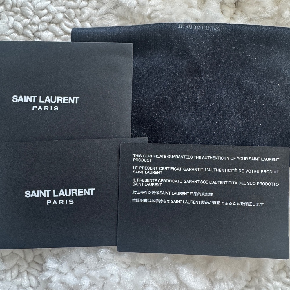 Saint Laurent Gold and Black Cat-Eye Sunglasses - Picture 6 of 9